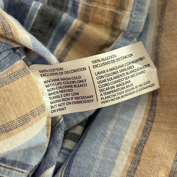 U.S POLO ASSN. CASUAL BLUE STRIPED BUTTON DOWN SHIRT • Size: 2XL • Used - Picture 7 of 9